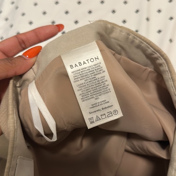 Kinsley Skirt, Brand: Babaton (Aritzia), Color: Heather Oat Beige, Size: 00 - Picture 5 of 6